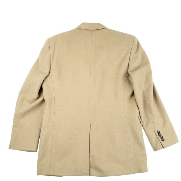Jos A Bank Blazer Men's 42L Tan 100% Camel Hair Sports Coat Suit Jacket 2 Button - Picture 7 of 12